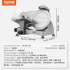 imageVEVOR Commercial Meat Slicer 10 inch Electric Food Slicer 240W Frozen Meat Deli Slicer Premium Chromiumplated Steel Blade SemiAuto Meat Slicer For Commercial and Home use10IN340W
