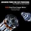 imageVEVOR Commercial Meat Slicer 10 inch Electric Food Slicer 240W Frozen Meat Deli Slicer Premium Chromiumplated Steel Blade SemiAuto Meat Slicer For Commercial and Home use10IN540W