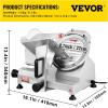 imageVEVOR Commercial Meat Slicer 10 inch Electric Food Slicer 240W Frozen Meat Deli Slicer Premium Chromiumplated Steel Blade SemiAuto Meat Slicer For Commercial and Home use87IN200W