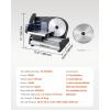 imageVEVOR Commercial Meat Slicer 10 inch Electric Food Slicer 240W Frozen Meat Deli Slicer Premium Chromiumplated Steel Blade SemiAuto Meat Slicer For Commercial and Home use75IN180W