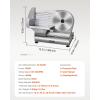 imageVEVOR Commercial Meat Slicer 10 inch Electric Food Slicer 240W Frozen Meat Deli Slicer Premium Chromiumplated Steel Blade SemiAuto Meat Slicer For Commercial and Home use75 inch180W