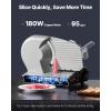 imageVEVOR Commercial Meat Slicer 10 inch Electric Food Slicer 240W Frozen Meat Deli Slicer Premium Chromiumplated Steel Blade SemiAuto Meat Slicer For Commercial and Home use87IN180W