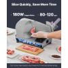 imageVEVOR Commercial Meat Slicer 10 inch Electric Food Slicer 240W Frozen Meat Deli Slicer Premium Chromiumplated Steel Blade SemiAuto Meat Slicer For Commercial and Home use75 inch180W
