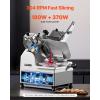 imageVEVOR Commercial Meat Slicer 10 inch Electric Food Slicer 240W Frozen Meat Deli Slicer Premium Chromiumplated Steel Blade SemiAuto Meat Slicer For Commercial and Home use12IN180W  370W