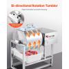 imageVEVOR Commercial Meat Tumbler Marinator 40L Vacuum Tumbler Marinating Machine with Bidirectional Rotation and 3Speed Stainless Steel Vacuum Curing Machine for Chicken Pork Fish Steak HouseSilver