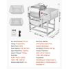 imageVEVOR Commercial Meat Tumbler Marinator 40L Vacuum Tumbler Marinating Machine with Bidirectional Rotation and 3Speed Stainless Steel Vacuum Curing Machine for Chicken Pork Fish Steak HouseSilver