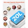 imageVEVOR Commercial Meat Tumbler Marinator 40L Vacuum Tumbler Marinating Machine with Bidirectional Rotation and 3Speed Stainless Steel Vacuum Curing Machine for Chicken Pork Fish Steak HouseSilver