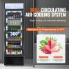 imageVEVOR Commercial Merchandiser Refrigerator 1147 CUFT Glass Door Display Refrigerator Upright Beverage Refrigerator Cooler Merchandiser with 4 Adjustable Shelves Casters Soft LED Light Black148 cuft