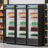 imageVEVOR Commercial Merchandiser Refrigerator 1147 CUFT Glass Door Display Refrigerator Upright Beverage Refrigerator Cooler Merchandiser with 4 Adjustable Shelves Casters Soft LED Light Black122 cuft