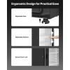 imageVEVOR Commercial Merchandiser Refrigerator 1147 CUFT Glass Door Display Refrigerator Upright Beverage Refrigerator Cooler Merchandiser with 4 Adjustable Shelves Casters Soft LED Light Black69 cuft