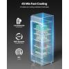 imageVEVOR Commercial Merchandiser Refrigerator 1147 CUFT Glass Door Display Refrigerator Upright Beverage Refrigerator Cooler Merchandiser with 4 Adjustable Shelves Casters Soft LED Light Black69 cuft