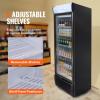 imageVEVOR Commercial Merchandiser Refrigerator 1147 CUFT Glass Door Display Refrigerator Upright Beverage Refrigerator Cooler Merchandiser with 4 Adjustable Shelves Casters Soft LED Light Black148 cuft
