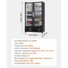 imageVEVOR Commercial Merchandiser Refrigerator 1147 CUFT Glass Door Display Refrigerator Upright Beverage Refrigerator Cooler Merchandiser with 4 Adjustable Shelves Casters Soft LED Light Black2669 cuft