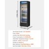 imageVEVOR Commercial Merchandiser Refrigerator 1147 CUFT Glass Door Display Refrigerator Upright Beverage Refrigerator Cooler Merchandiser with 4 Adjustable Shelves Casters Soft LED Light Black133 cuft