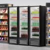 imageVEVOR Commercial Merchandiser Refrigerator 1147 CUFT Glass Door Display Refrigerator Upright Beverage Refrigerator Cooler Merchandiser with 4 Adjustable Shelves Casters Soft LED Light Black1147 cuft