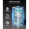 imageVEVOR Commercial Merchandiser Refrigerator 1147 CUFT Glass Door Display Refrigerator Upright Beverage Refrigerator Cooler Merchandiser with 4 Adjustable Shelves Casters Soft LED Light Black57 cuft