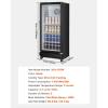 imageVEVOR Commercial Merchandiser Refrigerator 1147 CUFT Glass Door Display Refrigerator Upright Beverage Refrigerator Cooler Merchandiser with 4 Adjustable Shelves Casters Soft LED Light Black57 cuft