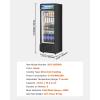 imageVEVOR Commercial Merchandiser Refrigerator 1147 CUFT Glass Door Display Refrigerator Upright Beverage Refrigerator Cooler Merchandiser with 4 Adjustable Shelves Casters Soft LED Light Black122 cuft