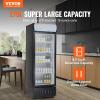 imageVEVOR Commercial Merchandiser Refrigerator 1147 CUFT Glass Door Display Refrigerator Upright Beverage Refrigerator Cooler Merchandiser with 4 Adjustable Shelves Casters Soft LED Light Black97 cuft