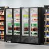 imageVEVOR Commercial Merchandiser Refrigerator 1147 CUFT Glass Door Display Refrigerator Upright Beverage Refrigerator Cooler Merchandiser with 4 Adjustable Shelves Casters Soft LED Light Black2669 cuft