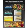 imageVEVOR Commercial Merchandiser Refrigerator 1147 CUFT Glass Door Display Refrigerator Upright Beverage Refrigerator Cooler Merchandiser with 4 Adjustable Shelves Casters Soft LED Light Black133 cuft