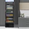 imageVEVOR Commercial Merchandiser Refrigerator 1147 CUFT Glass Door Display Refrigerator Upright Beverage Refrigerator Cooler Merchandiser with 4 Adjustable Shelves Casters Soft LED Light Black148 cuft