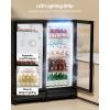 imageVEVOR Commercial Merchandiser Refrigerator 1147 CUFT Glass Door Display Refrigerator Upright Beverage Refrigerator Cooler Merchandiser with 4 Adjustable Shelves Casters Soft LED Light Black57 cuft