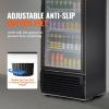 imageVEVOR Commercial Merchandiser Refrigerator 1147 CUFT Glass Door Display Refrigerator Upright Beverage Refrigerator Cooler Merchandiser with 4 Adjustable Shelves Casters Soft LED Light Black148 cuft