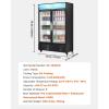 imageVEVOR Commercial Merchandiser Refrigerator 1147 CUFT Glass Door Display Refrigerator Upright Beverage Refrigerator Cooler Merchandiser with 4 Adjustable Shelves Casters Soft LED Light Black3627 cuft