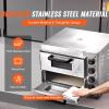 imageVEVOR Commercial Pizza Oven Countertop 14quot Double Deck Layer Stainless Steel Electric Pizza Oven with Stone and Handle Multipurpose Indoor Pizza Maker for Restaurant Home Pretzels Baked14Inch Dual Layer