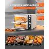 imageVEVOR Commercial Pizza Oven Countertop 14quot Double Deck Layer Stainless Steel Electric Pizza Oven with Stone and Handle Multipurpose Indoor Pizza Maker for Restaurant Home Pretzels Baked18 Inch Dual Deck Pizza Oven