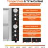 imageVEVOR Commercial Pizza Oven Countertop 14quot Double Deck Layer Stainless Steel Electric Pizza Oven with Stone and Handle Multipurpose Indoor Pizza Maker for Restaurant Home Pretzels Baked18 Inch Dual Deck Pizza Oven