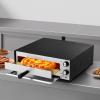 imageVEVOR Commercial Pizza Oven Countertop 14quot Double Deck Layer Stainless Steel Electric Pizza Oven with Stone and Handle Multipurpose Indoor Pizza Maker for Restaurant Home Pretzels Baked16Inch Single Layer
