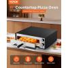imageVEVOR Commercial Pizza Oven Countertop 14quot Double Deck Layer Stainless Steel Electric Pizza Oven with Stone and Handle Multipurpose Indoor Pizza Maker for Restaurant Home Pretzels Baked16Inch Single Layer