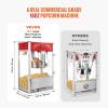 imageVEVOR Commercial Popcorn Machine 8 Oz Kettle 850 W Countertop Popcorn Maker for 48 Cups per Batch Theater Style Popper with 3Switch Control Steel Frame Tempered Glass Doors 2 Scoops 2 Spoons RedRed