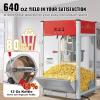 imageVEVOR Commercial Popcorn Machine 8 Oz Kettle 850 W Countertop Popcorn Maker for 48 Cups per Batch Theater Style Popper with 3Switch Control Steel Frame Tempered Glass Doors 2 Scoops 2 Spoons RedRed