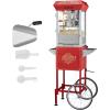 imageVEVOR Commercial Popcorn Machine 8 Oz Kettle 850 W Countertop Popcorn Maker for 48 Cups per Batch Theater Style Popper with 3Switch Control Steel Frame Tempered Glass Doors 2 Scoops 2 Spoons RedRed