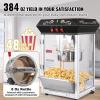 imageVEVOR Commercial Popcorn Machine 8 Oz Kettle 850 W Countertop Popcorn Maker for 48 Cups per Batch Theater Style Popper with 3Switch Control Steel Frame Tempered Glass Doors 2 Scoops 2 Spoons RedRed