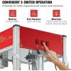 imageVEVOR Commercial Popcorn Machine 8 Oz Kettle 850 W Countertop Popcorn Maker for 48 Cups per Batch Theater Style Popper with 3Switch Control Steel Frame Tempered Glass Doors 2 Scoops 2 Spoons RedRed