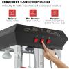 imageVEVOR Commercial Popcorn Machine 8 Oz Kettle 850 W Countertop Popcorn Maker for 48 Cups per Batch Theater Style Popper with 3Switch Control Steel Frame Tempered Glass Doors 2 Scoops 2 Spoons RedRed