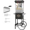 imageVEVOR Commercial Popcorn Machine 8 Oz Kettle 850 W Countertop Popcorn Maker for 48 Cups per Batch Theater Style Popper with 3Switch Control Steel Frame Tempered Glass Doors 2 Scoops 2 Spoons RedRed