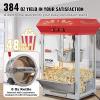 imageVEVOR Commercial Popcorn Machine 8 Oz Kettle 850 W Countertop Popcorn Maker for 48 Cups per Batch Theater Style Popper with 3Switch Control Steel Frame Tempered Glass Doors 2 Scoops 2 Spoons RedRed