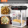 imageVEVOR Commercial Popcorn Machine 8 Oz Kettle 850 W Countertop Popcorn Maker for 48 Cups per Batch Theater Style Popper with 3Switch Control Steel Frame Tempered Glass Doors 2 Scoops 2 Spoons RedRed