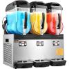imageVEVOR Commercial Slushy Machine 12Lx3 Triple Tank Frozen Drink Machine 144 Cups Stainless Steel Margarita Smoothie Frozen Drink Maker Slushie Maker for Home Party Restaurants Cafe BarsBlack