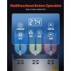 imageVEVOR Commercial Slushy Machine 12Lx3 Triple Tank Frozen Drink Machine 144 Cups Stainless Steel Margarita Smoothie Frozen Drink Maker Slushie Maker for Home Party Restaurants Cafe BarsBlack