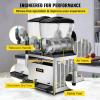 imageVEVOR Commercial Slushy Machine 12Lx3 Triple Tank Frozen Drink Machine 144 Cups Stainless Steel Margarita Smoothie Frozen Drink Maker Slushie Maker for Home Party Restaurants Cafe BarsBlack