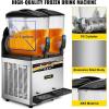 imageVEVOR Commercial Slushy Machine 12Lx3 Triple Tank Frozen Drink Machine 144 Cups Stainless Steel Margarita Smoothie Frozen Drink Maker Slushie Maker for Home Party Restaurants Cafe BarsBlack