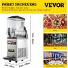 imageVEVOR Commercial Slushy Machine 12Lx3 Triple Tank Frozen Drink Machine 144 Cups Stainless Steel Margarita Smoothie Frozen Drink Maker Slushie Maker for Home Party Restaurants Cafe BarsBlack