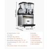 imageVEVOR Commercial Slushy Machine 12Lx3 Triple Tank Frozen Drink Machine 144 Cups Stainless Steel Margarita Smoothie Frozen Drink Maker Slushie Maker for Home Party Restaurants Cafe BarsBlack