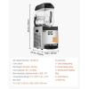 imageVEVOR Commercial Slushy Machine 12Lx3 Triple Tank Frozen Drink Machine 144 Cups Stainless Steel Margarita Smoothie Frozen Drink Maker Slushie Maker for Home Party Restaurants Cafe BarsBlack